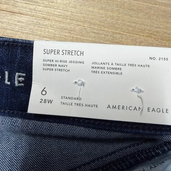 NEW American Eagle Super Stretch Super Hi Rise Jegging Skinny Jeans Womens 6 - Picture 6 of 11